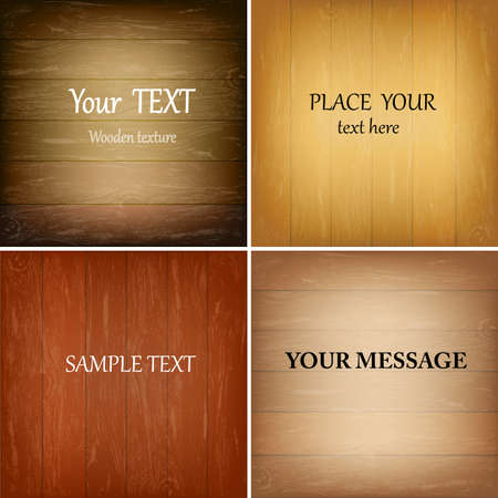 Sets colorful abstract wooden texture Vector illustrationのイラスト素材