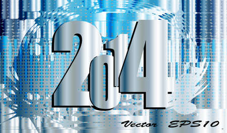 Creative Happy New Year 2014 Infographic Calendars Vectorのイラスト素材