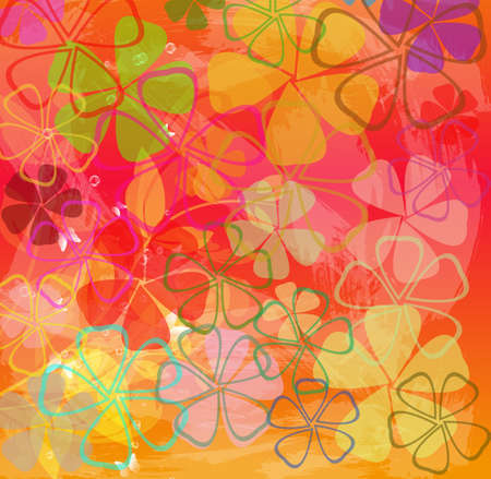 Abstract beautiful flowers wallpaper.vectorのイラスト素材
