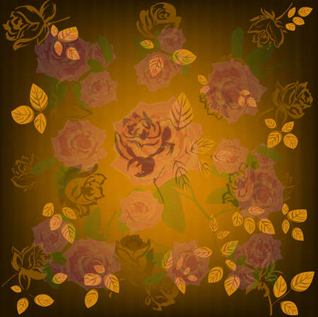 Flowers abstract fabric textiles patternのイラスト素材