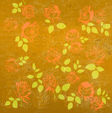 Flowers abstract fabric patternのイラスト素材