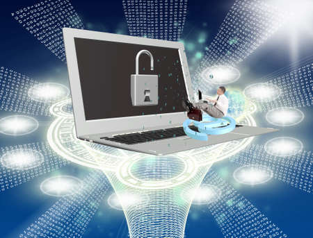 Security Internet technologies concept of global business or social network connectionの写真素材