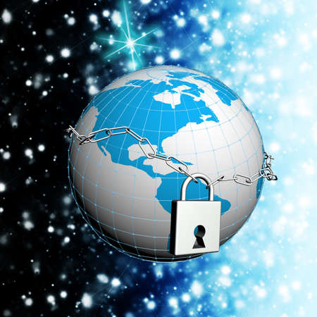 Safety Internet.Security connection.Conceptの写真素材