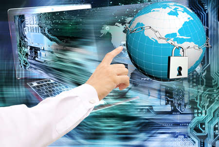 Internet.Modern computers technologies connection