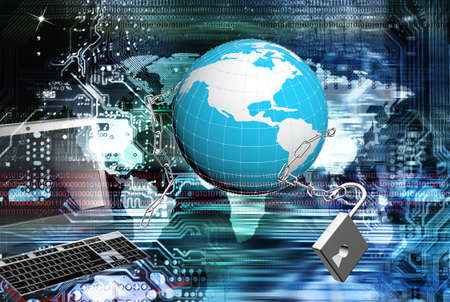 Internet.Modern computers technologies connection