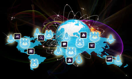 Internet.Modern computers technologies connection