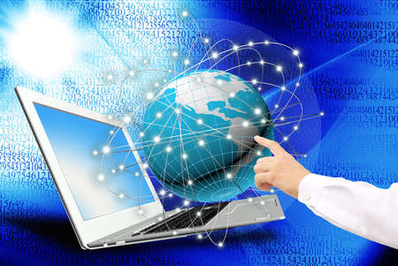 Internet technology concept of global business