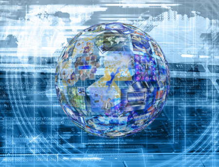 Innovation connection technology.Generation computer innovationの写真素材