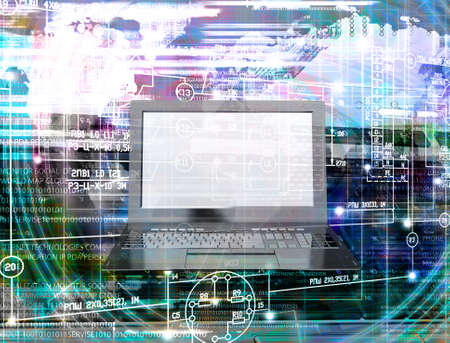 Laptop.electrical industrial engineering scheme