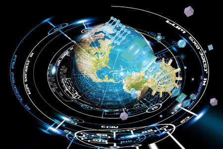 Globalization connection Internet technology.Generation telecommunications innovation technology