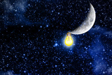 moonlight in galaxy with few stars.