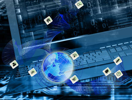 Wireless in internet conceptの写真素材