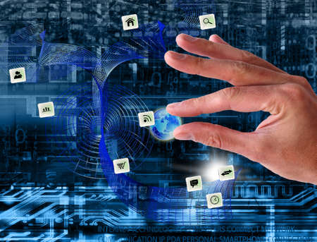 Connection internet wirelessの写真素材