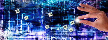 Connect wireless technologies internetの写真素材