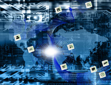 Networking wireless conceptの写真素材