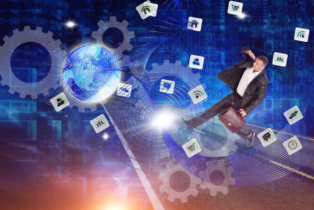 wireless internet routeの写真素材