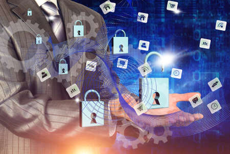 Security technologies wireless internetの写真素材