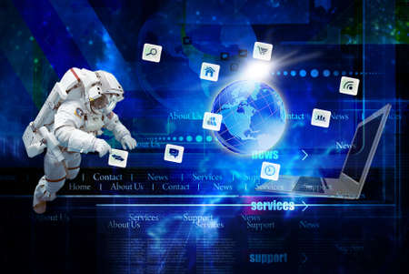 Cosmic internet wirelessの写真素材