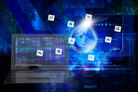 Technologies modern internet wirelessの写真素材