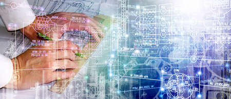 Engineering designing in manufacture constructionの写真素材