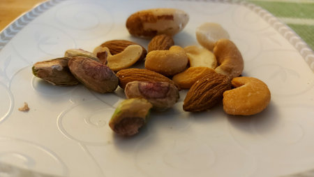 Mix of nuts: cashew, almonds, pistachios, hazelnuts