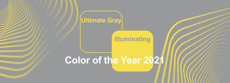 Abstract Geometric Background 17-5104 Ultimate Gray and 13-0647 Illuminatingのイラスト素材