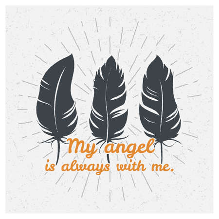 Retro badge. Inspirational lettering Emblem. Hand drawのイラスト素材