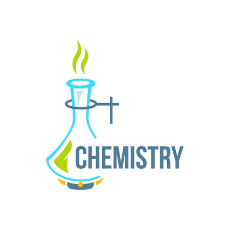 Chemical test tubes icon illustration vector. Chemistry. The set of chemical icons. Flat style. Vector illustration. Laboratory. Logo.のイラスト素材