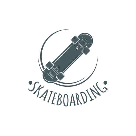 Skateboarding t-shirt design. Urban skating. Skateboard typography. Vector vintage illustration. Logo design.のイラスト素材