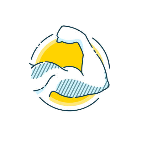 Vector illustration of creativity and inspiration flat line design concept. Fitness. Sport. Gym logo. Bodybuilding.の写真素材