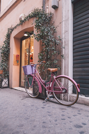entrance to shop in Romeの写真素材