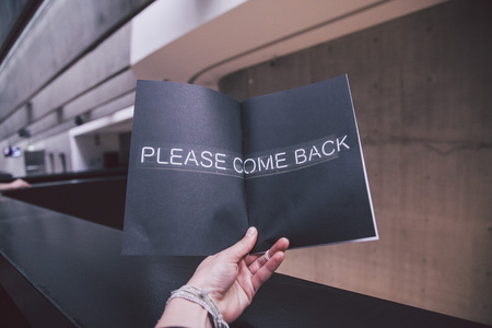 brochure in museumの写真素材