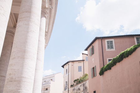 Buildings near Saint Peters basilica in Vaticanの写真素材