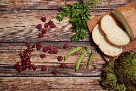 raw meat and vegetablesの写真素材