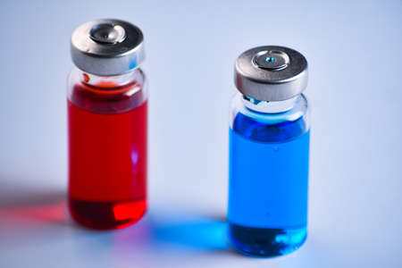 Vials for vaccine injection, to be filled in syringes for medical Treatment.