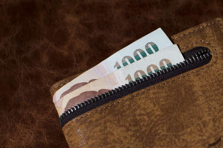 Purse Have money in pocketの写真素材