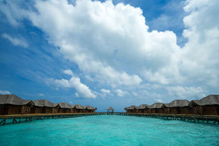 Island in the Ocean with housesのeditorial素材