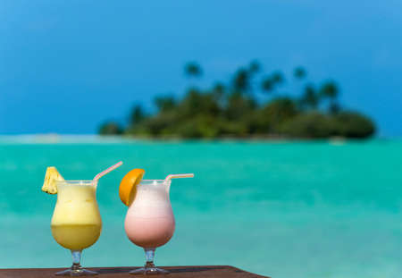 cocktail on the beachの写真素材