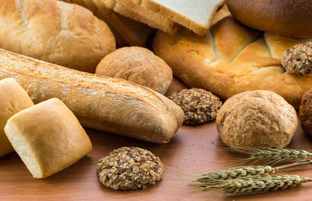 assortment of baked breads