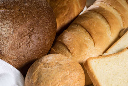 assortment of baked breadの写真素材