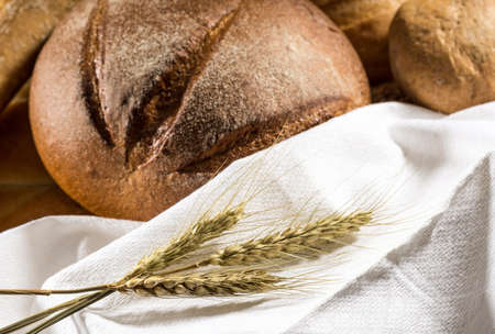 assortment of baked bread