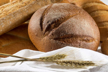 assortment of baked bread