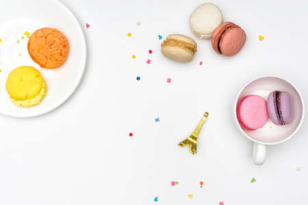 Colorful macaroonsの写真素材