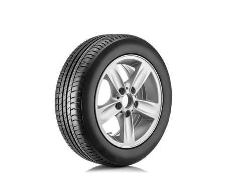 new tyre isolated on white backgroundの写真素材