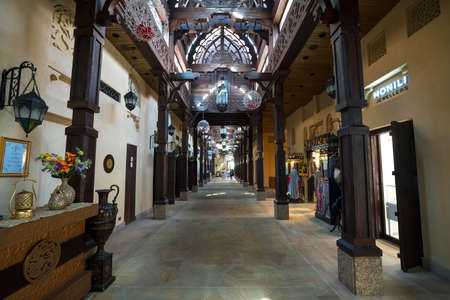 DUBAI, UAE -jANUARY 05,2018:  Stores at the Madinat Jumeirah Arabian Resort in Dubai, ÐÐÐ­. It is the largest resort in Dubai, spreading across 40 hectares of landscapes and gardens.のeditorial素材