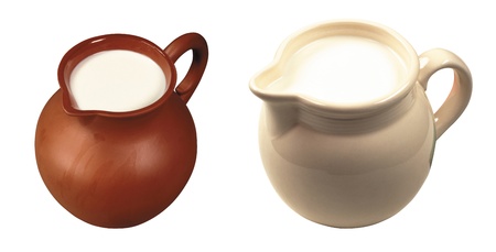 milk isolated on white backgroundの写真素材