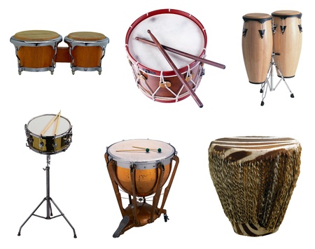Drum isolated on white backgroundの写真素材