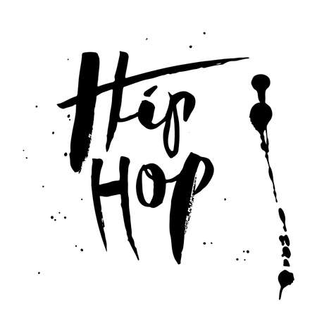 handwritten lettering Hip Hopのイラスト素材