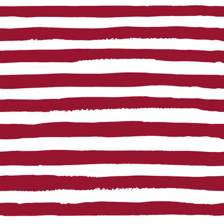 vector seamless pattern of watercolor red strips on white background. The color horizontal isolated line in the paper. It is a hand drawn. watercolor print for clothes. Bright designer elementのイラスト素材