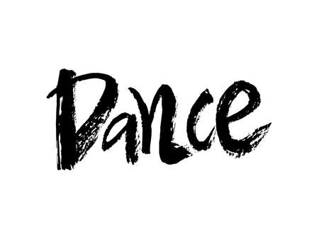 vector illustration of Handwritten brush lettering Danceのイラスト素材